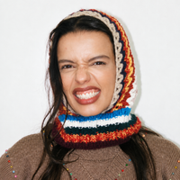 *AW26* Crochet Balaclava Rainbow