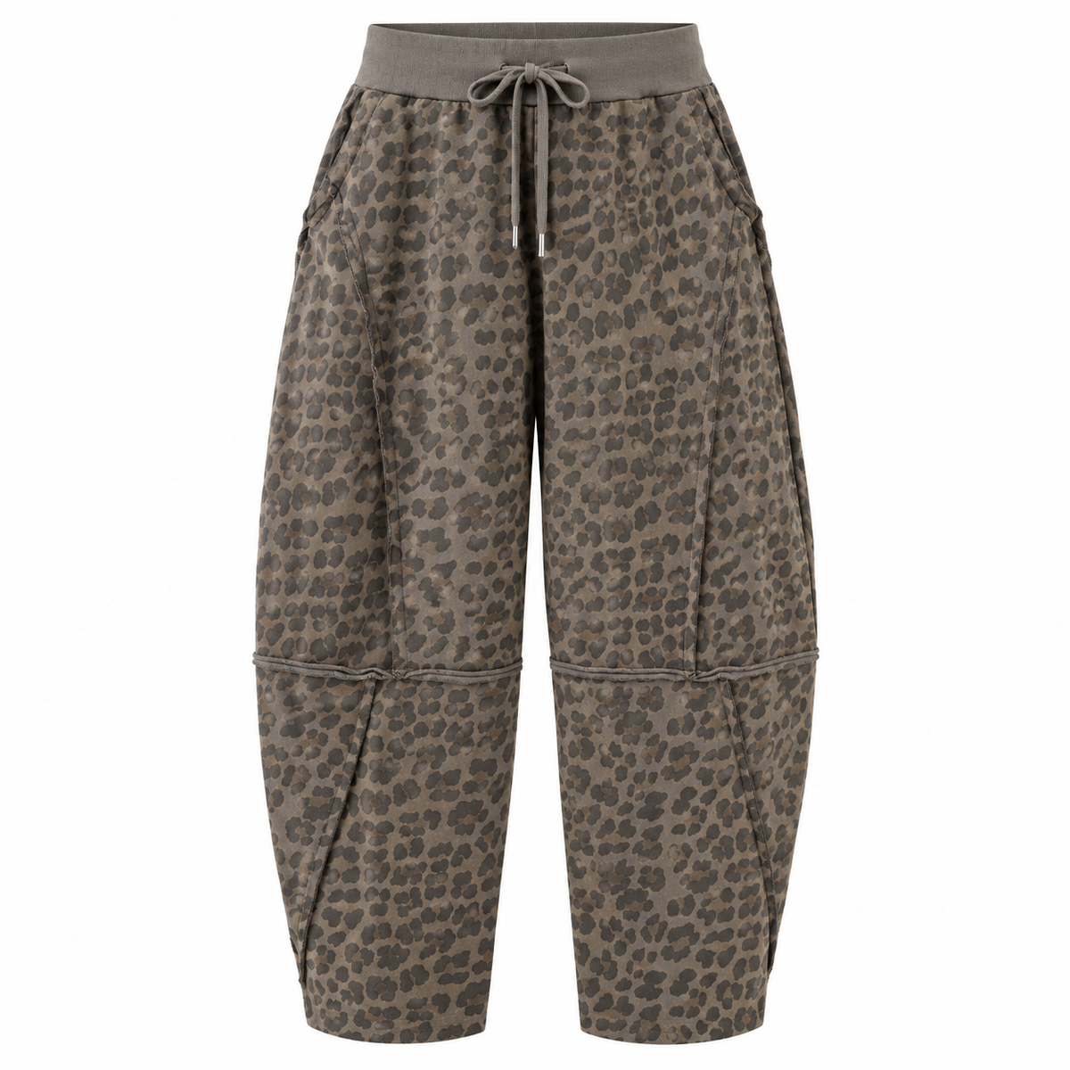 Leopard Jersey Lightweight Joggers Light Brown