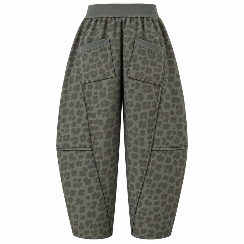 Leopard Jersey Lightweight Joggers Khaki