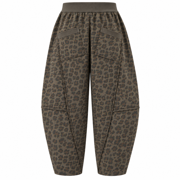 Leopard Jersey Lightweight Joggers Light Brown