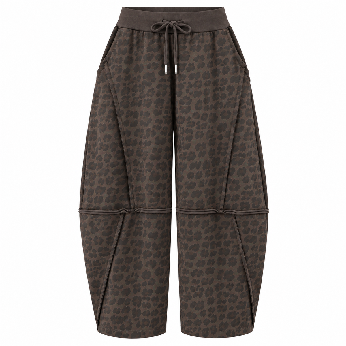Leopard Jersey Lightweight Joggers Chocolate