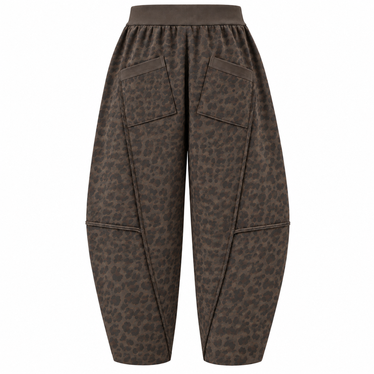 Leopard Jersey Lightweight Joggers Chocolate