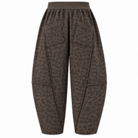 Leopard Jersey Lightweight Joggers Chocolate