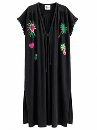 *NEW STYLE* Johanna Embroidered Cover-Up Black