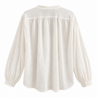 Lightweight Cotton Ruffle Shirt Off White