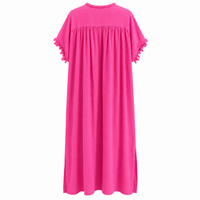 *NEW STYLE* Johanna Embroidered Cover-Up Hot Pink