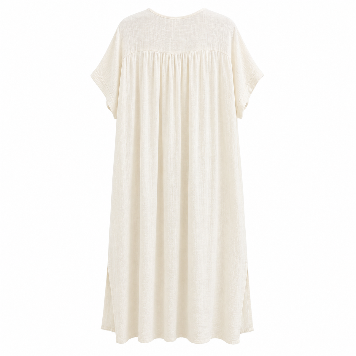 *NEW STYLE" Embroidered Dress White