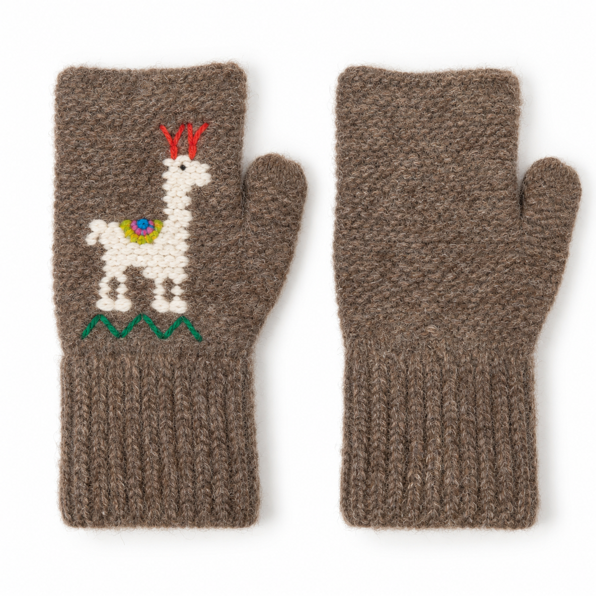 Peruvian Mittens Brown