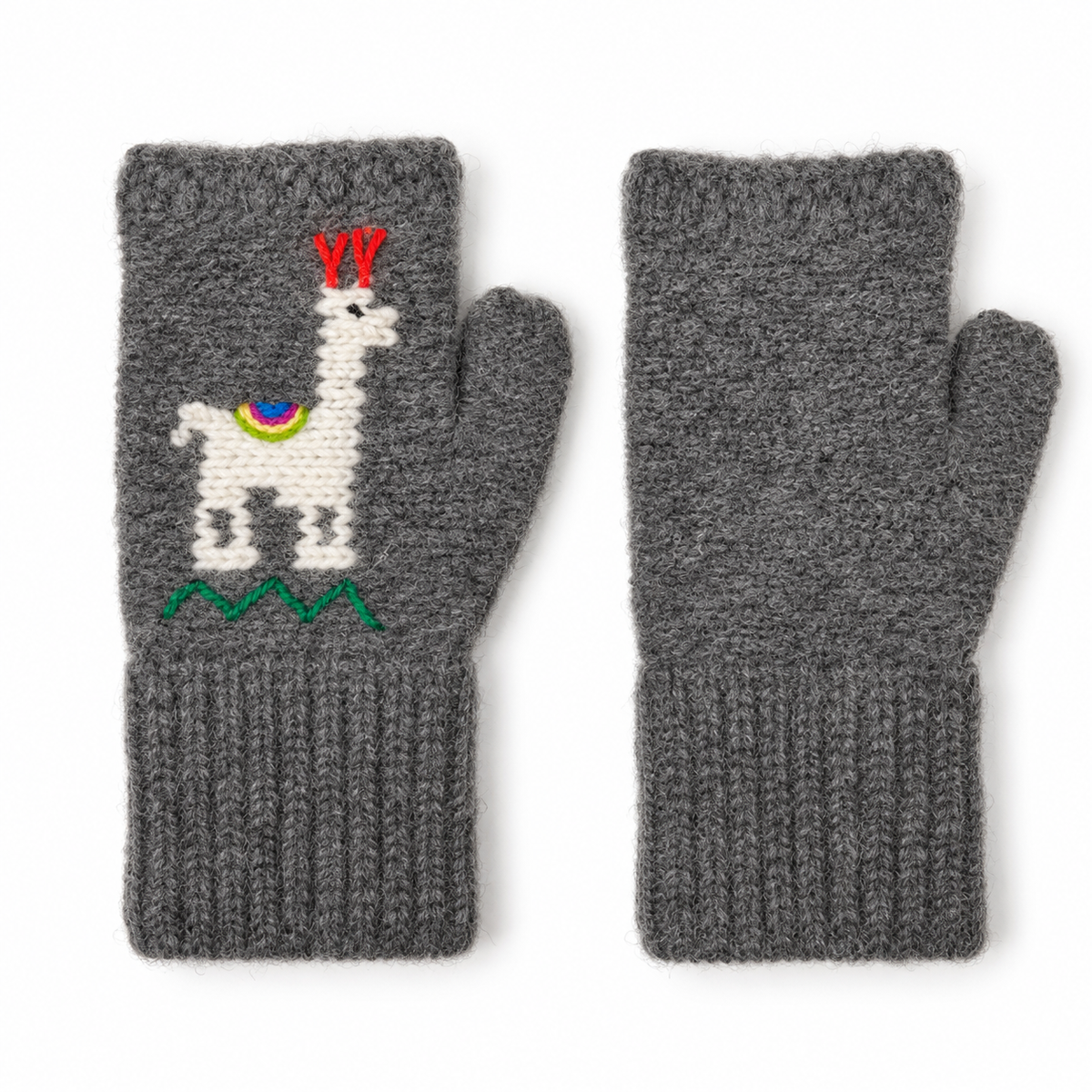 Peruvian Mittens Grey