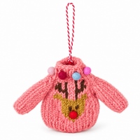 Rudolph Knitted Jumper Pink Dec