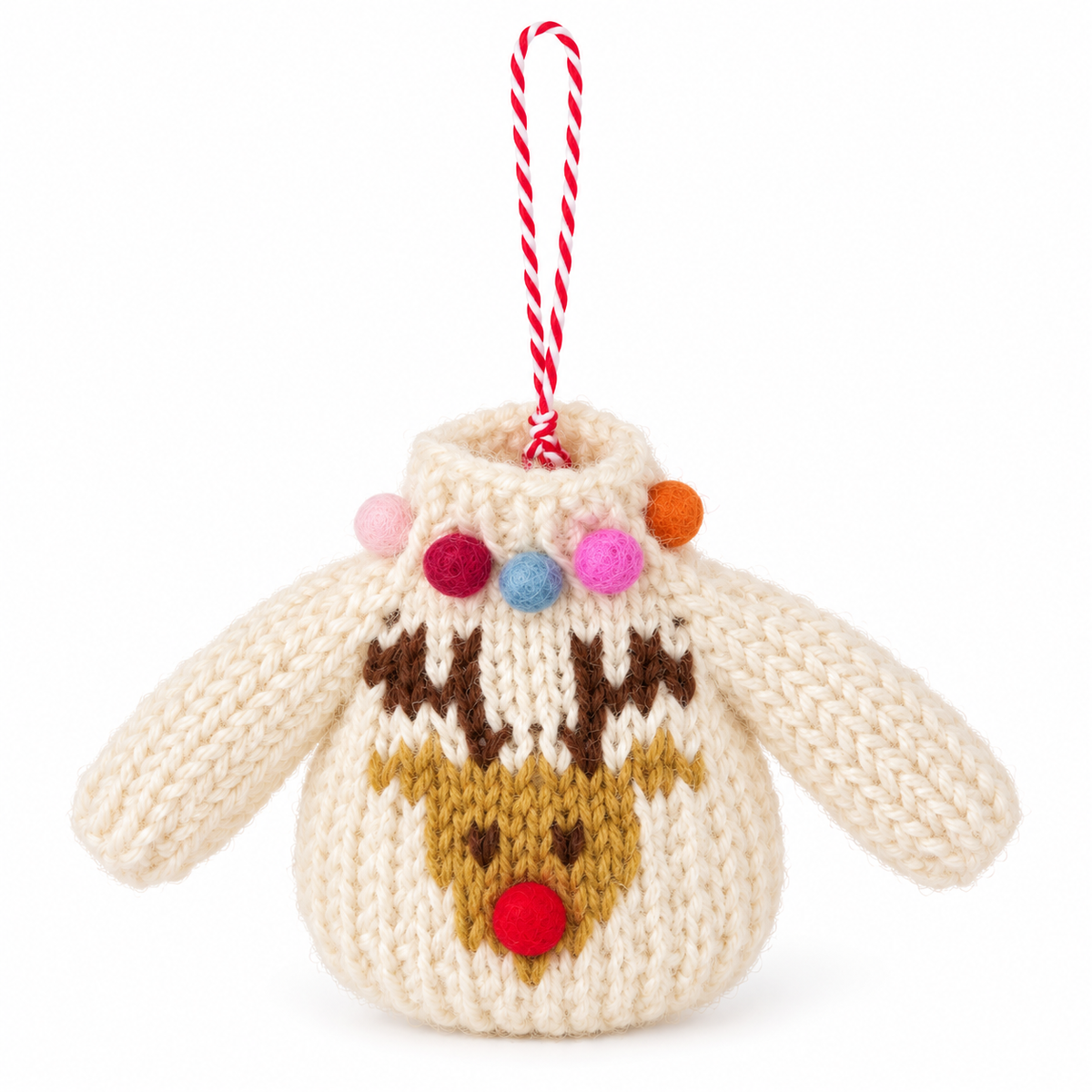 Rudolph Knitted Jumper White Dec