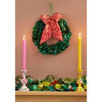 Recycled Sari Small Green Wreath