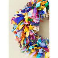 Recycled Sari Wreath Multicoloured