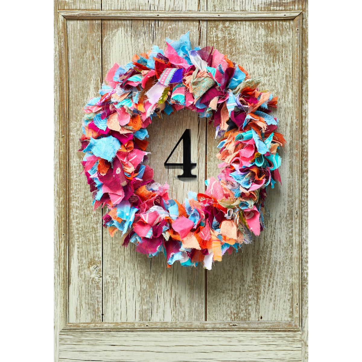 Recycled Sari Wreath Multicoloured