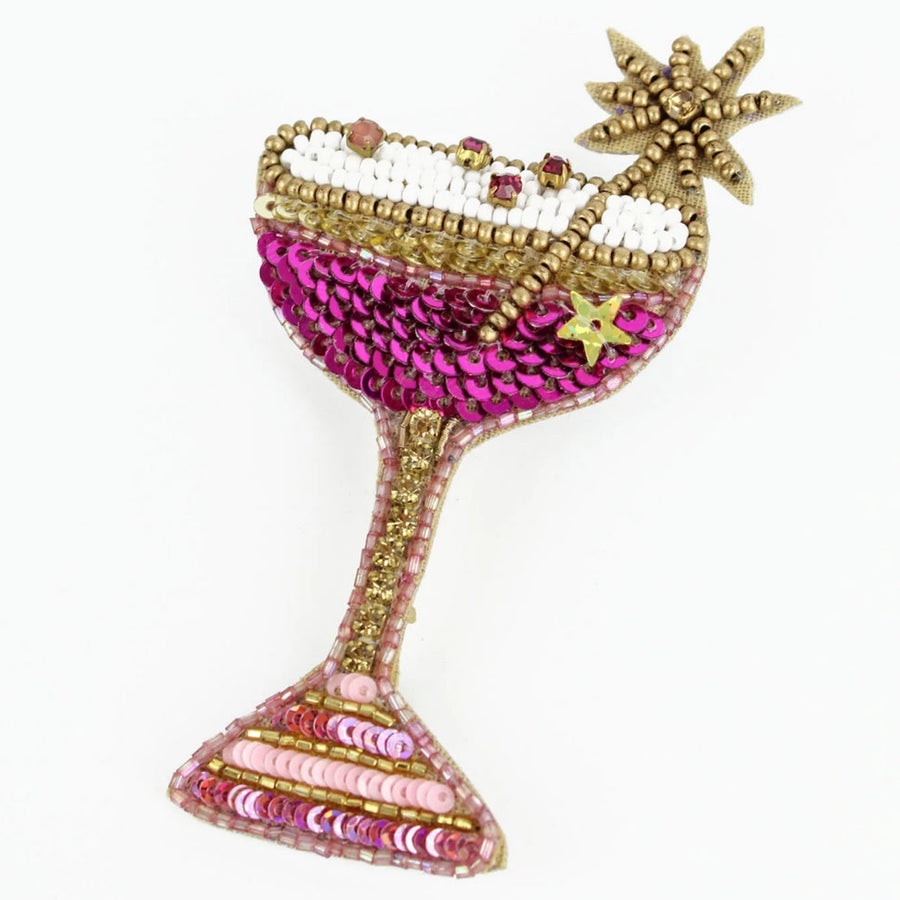 Doris Embroidered Cocktail Brooch