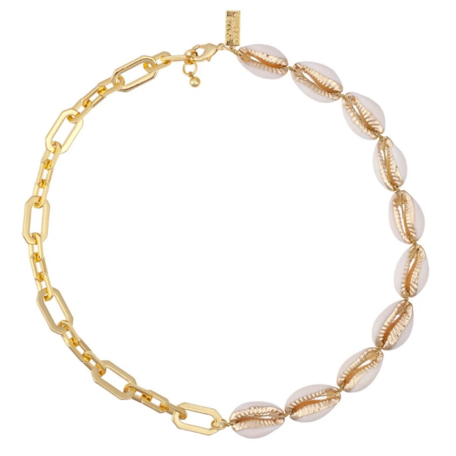 Talis Chains- Gold chain shell necklace