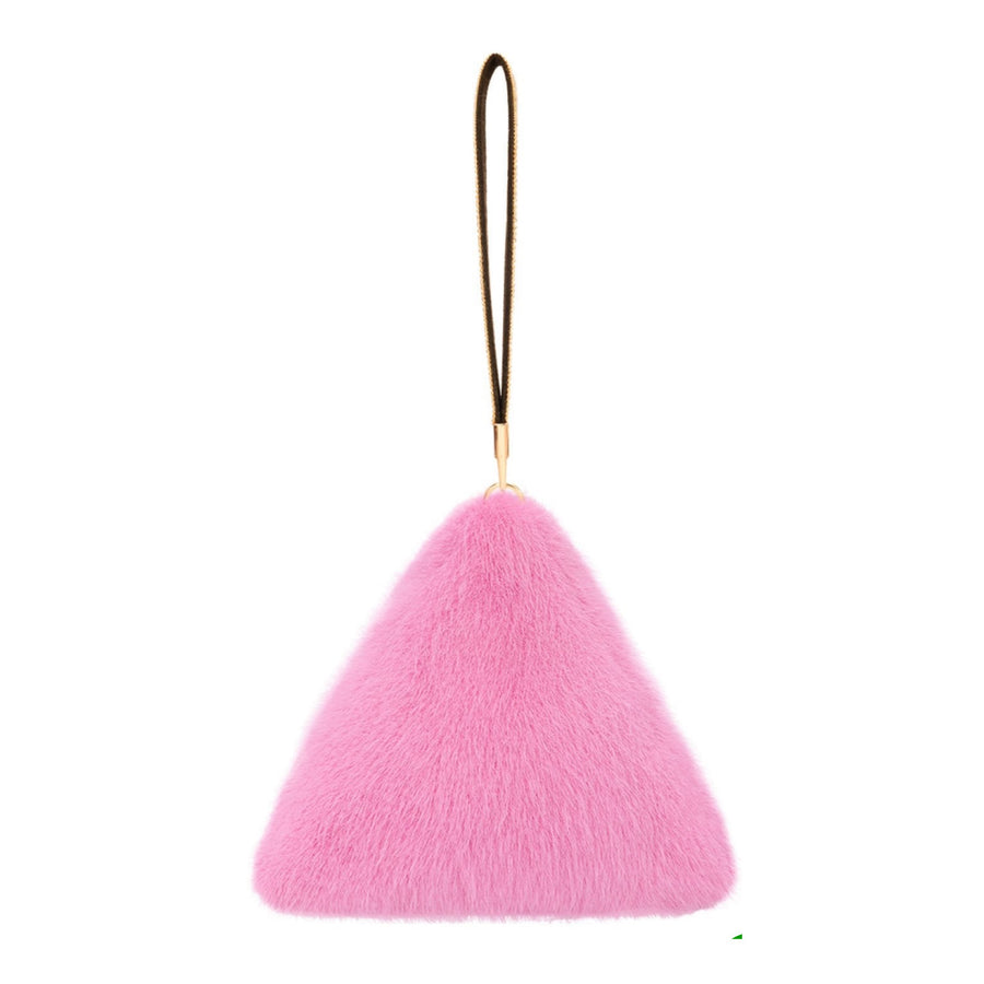 Jayley Faux Fur Pyramid Bag Light Pink