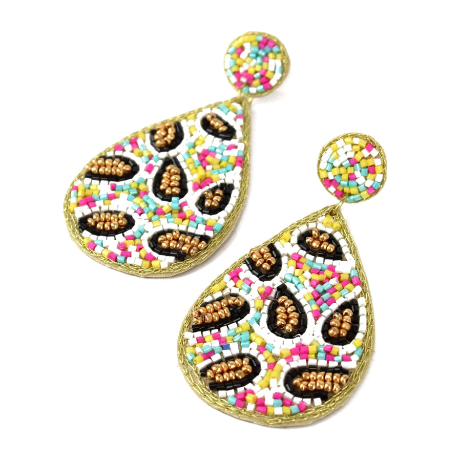 Doris Confetti Leopard Print Earrings