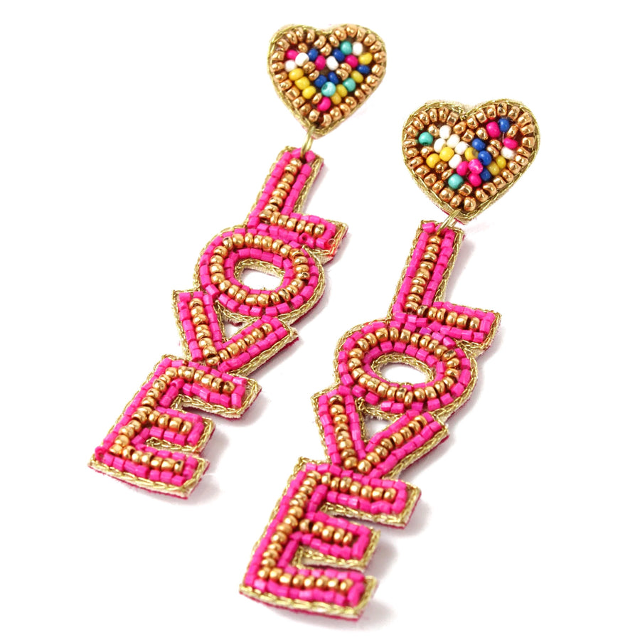 Doris Pink Love Earrings