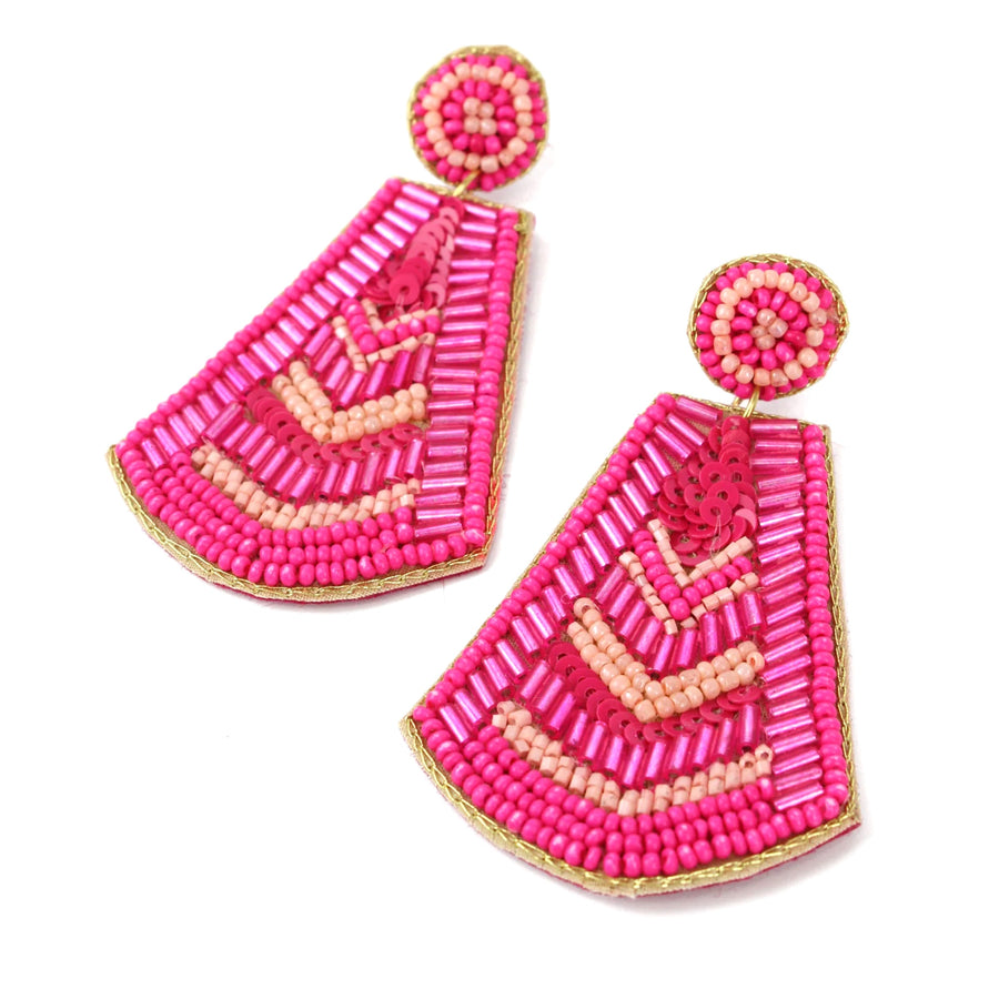 Doris Pink Block Earrings