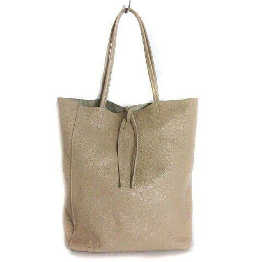 Marlon Biscuit-coloured leather tote