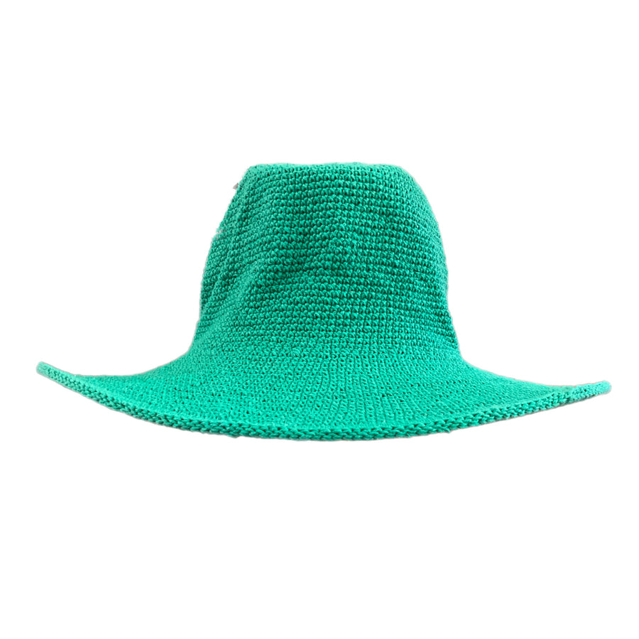 Pure Yellow Cotton Hat Green