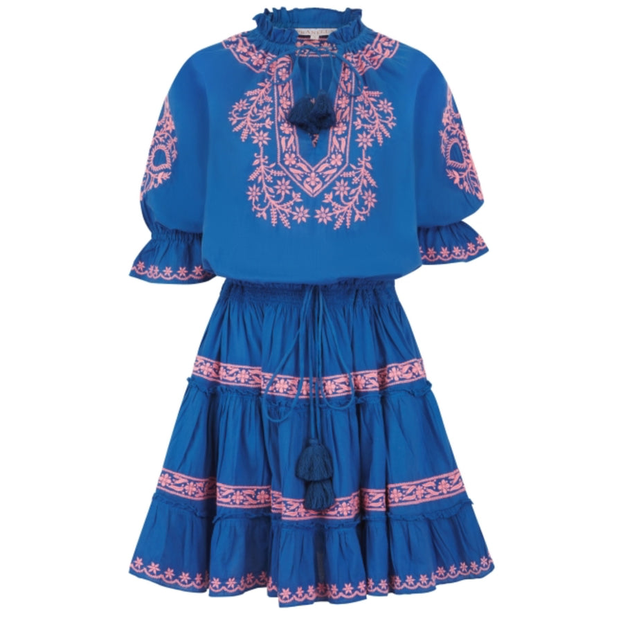 Pranella Amar Dress Cobalt/Neon Pink