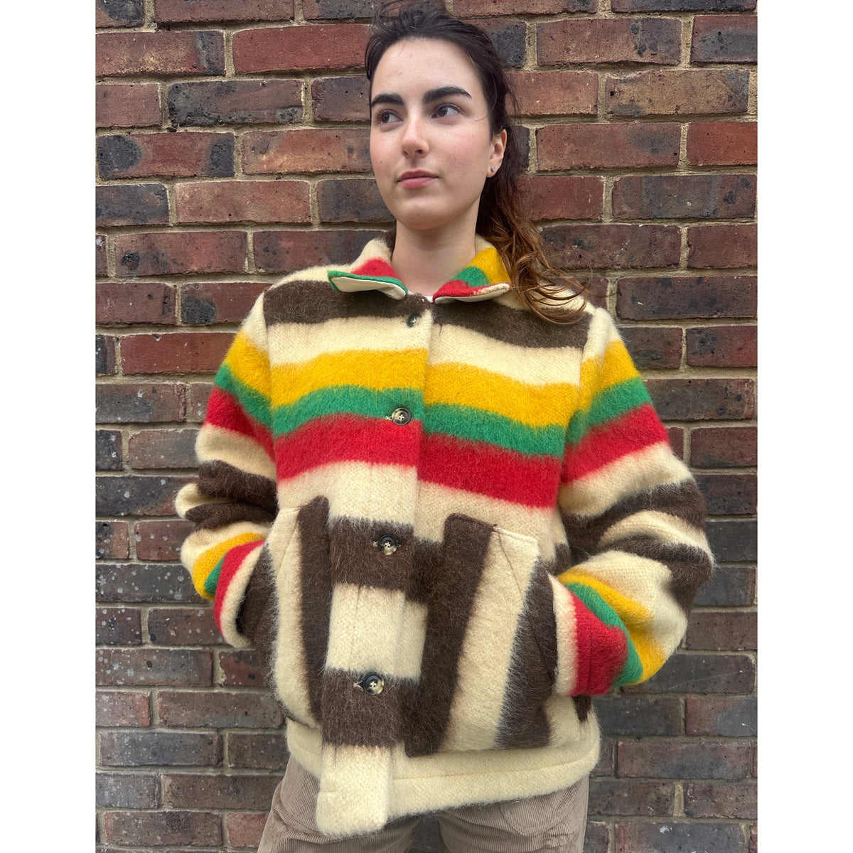 *NEW STYLE* Stripe Wool Workwear Jacket