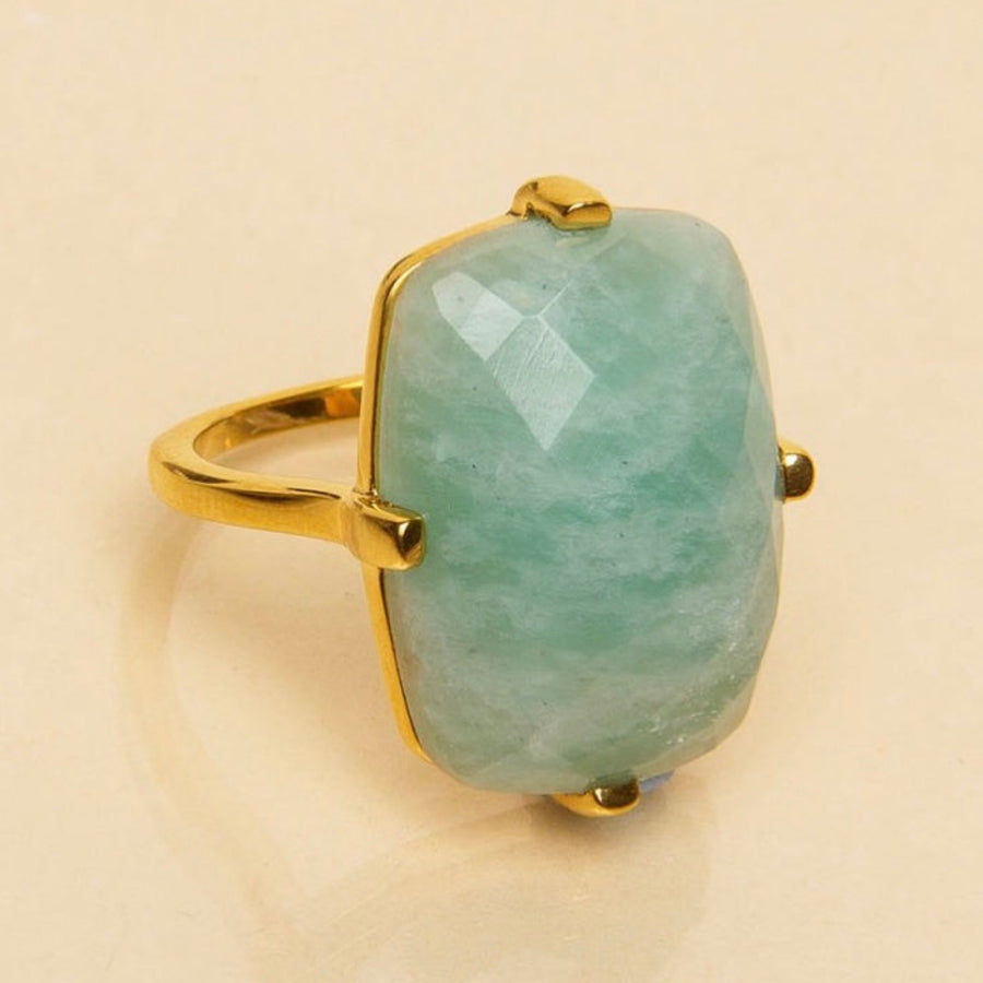 Une A Une Amazonite Rectangle Ring