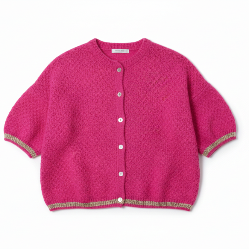 *NEW STYLE* Fuchsia Short Sleeve Cardi
