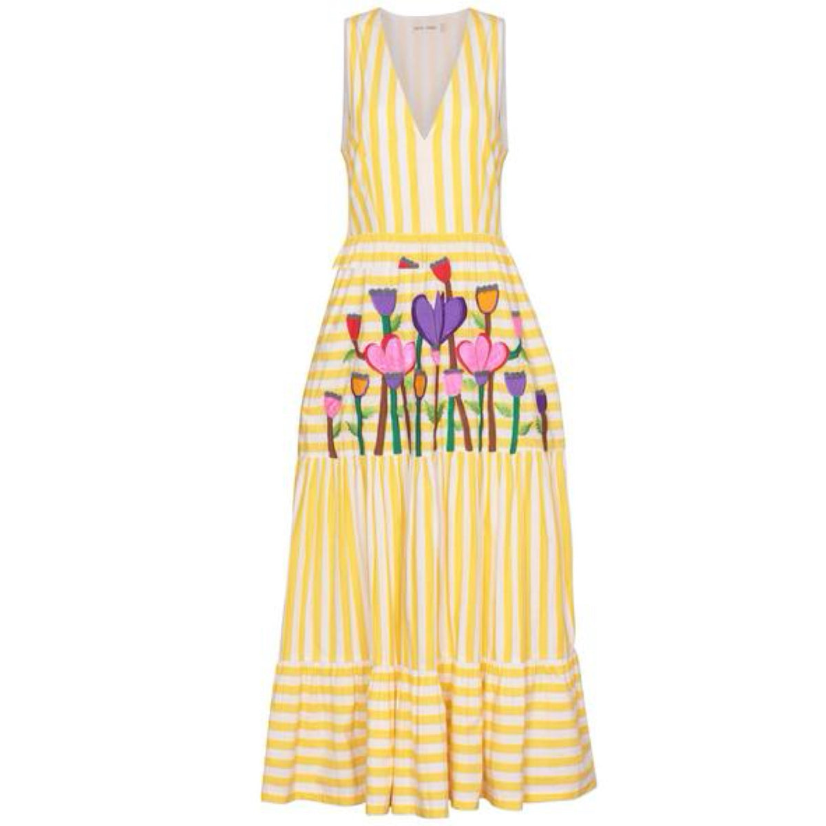 Anouk Grewal Yellow Stripe Dress