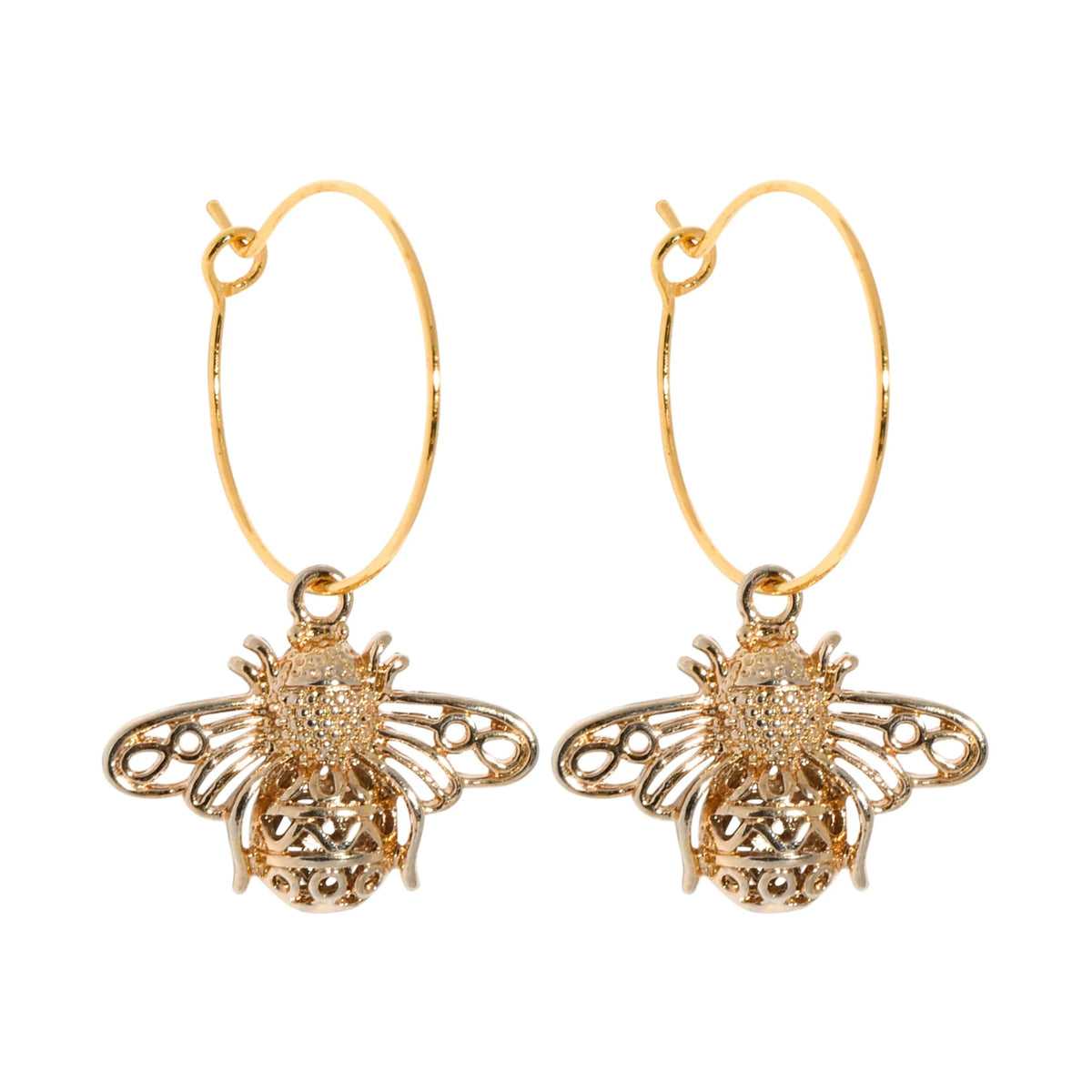Little Bees Hoop Earrings