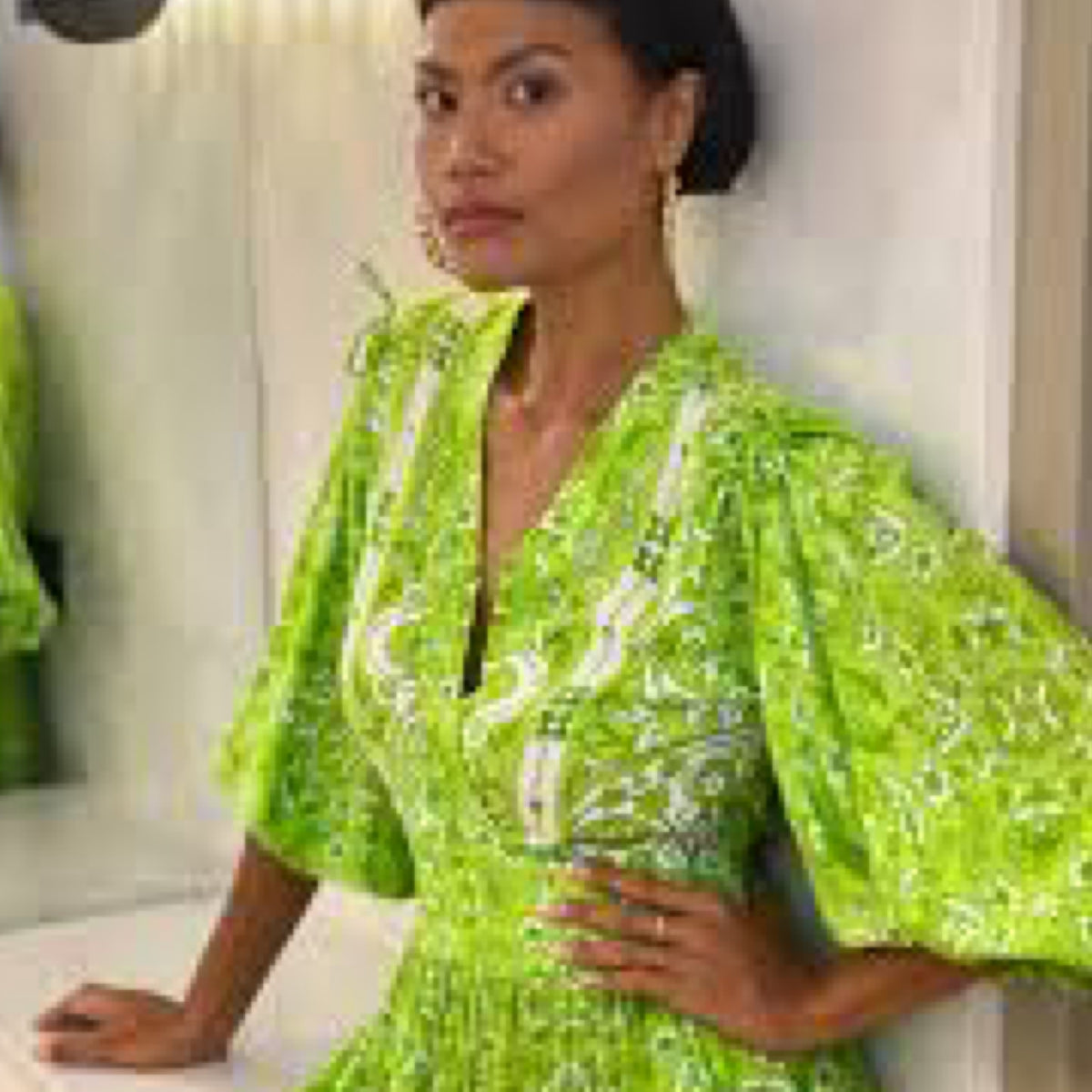 Feather & Find Intuitive Dress Green