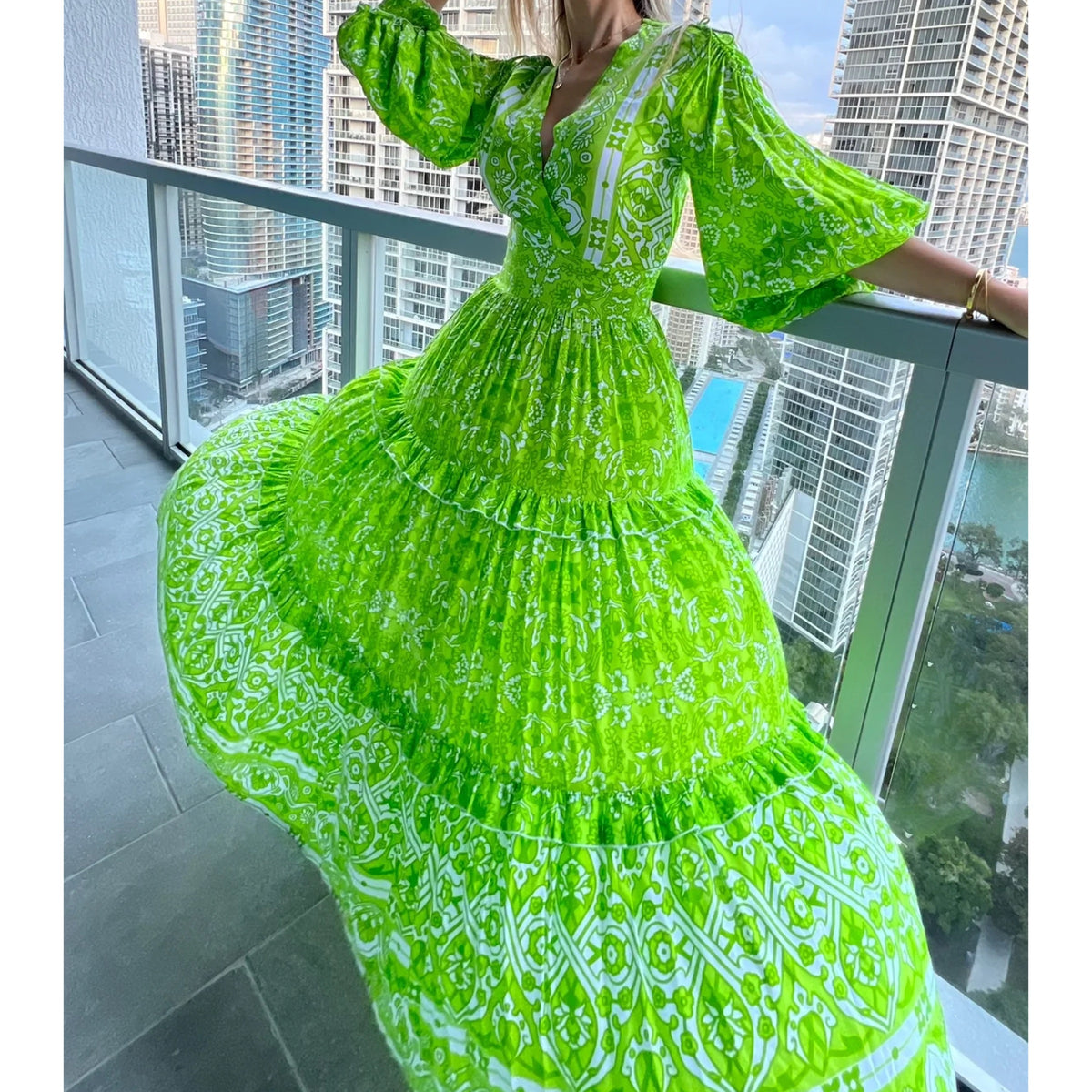 Feather & Find Intuitive Dress Green