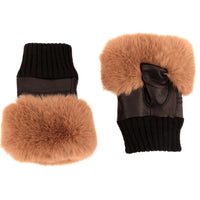 *NEW*Jayley Faux Fur Brown Fingerless Gloves