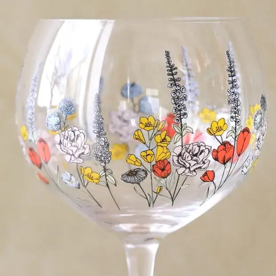 Angel Painted Meadow Flower Glass