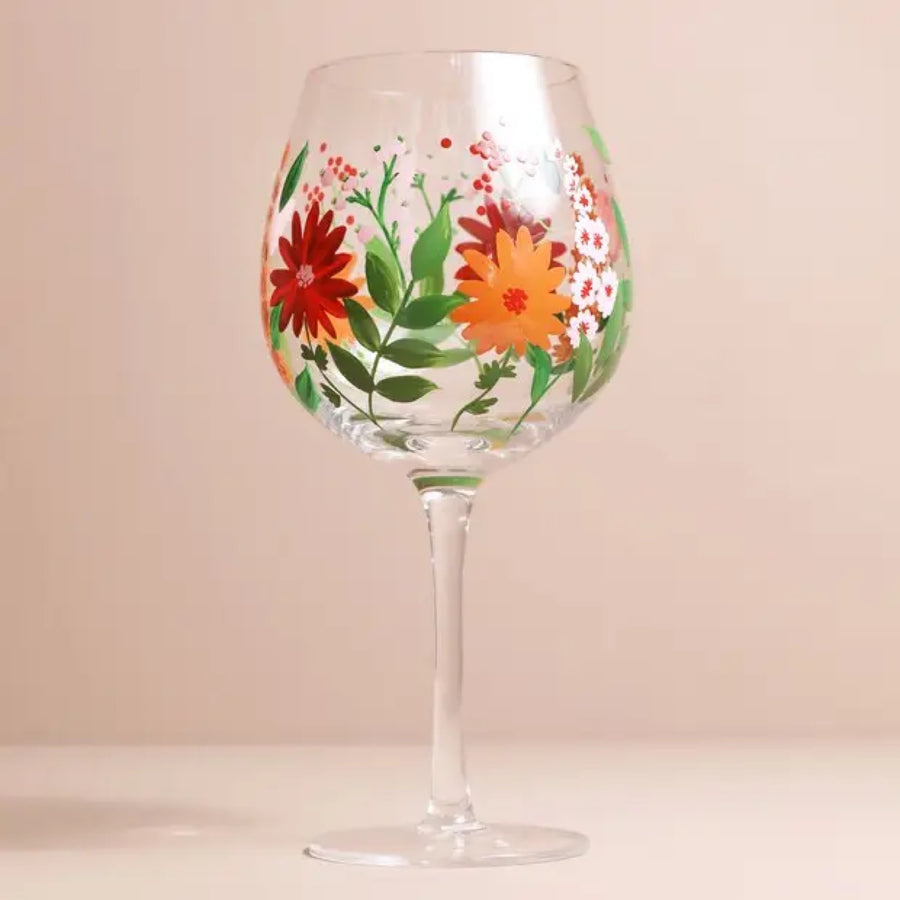Angel Painted Wildflower Glass