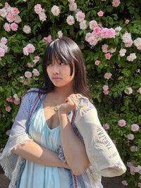 *NEW STYLE* Foldable Cloche Hat Rope/White Band