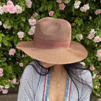 *NEW STYLE* Foldable Panama Hat Brown/Brown