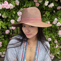 *NEW STYLE* Foldable Panama Hat Brown/Brown