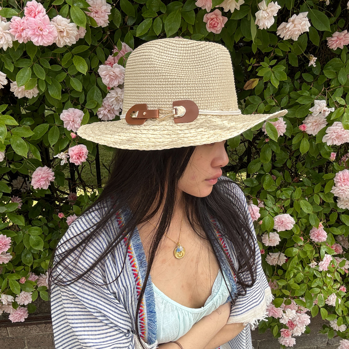 *NEW STYLE* Foldable Sun Hat Natural/White