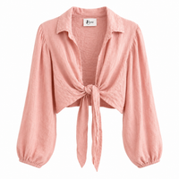 Balloon Sleeve Shirt/Shrug Desert Rose
