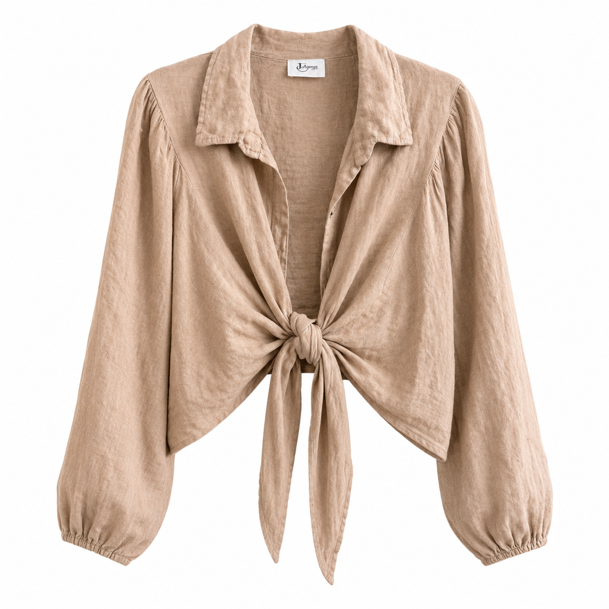 Balloon Sleeve Shirt/Shrug Sand