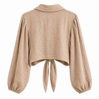 Balloon Sleeve Shirt/Shrug Sand