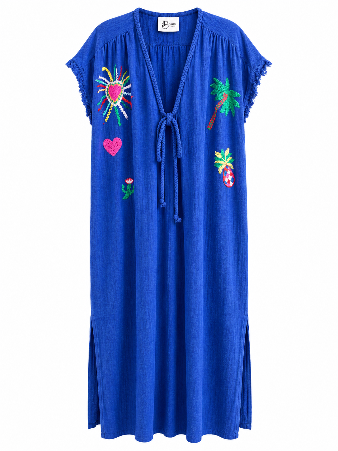 *NEW STYLE* Johanna Embroidered Cover-Up Cobalt Blue