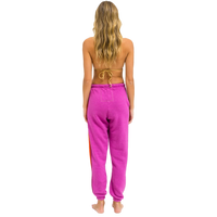 Aviator Nation 5 Stripe Magenta Orange Yellow Sweatpants