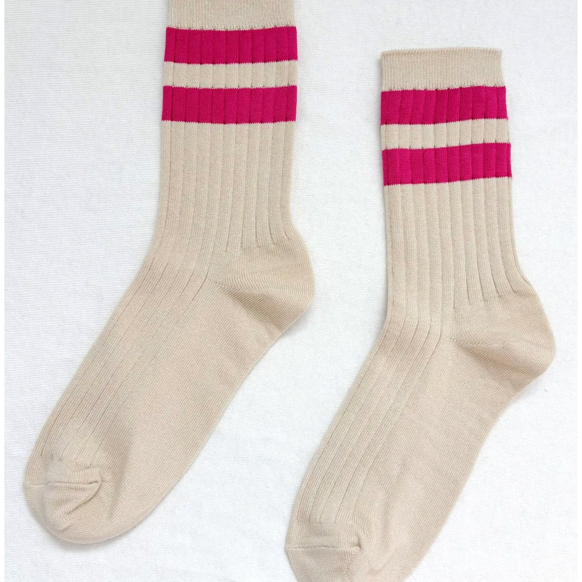 *NEW* Le Bon Shoppe Varsity Socks Magenta