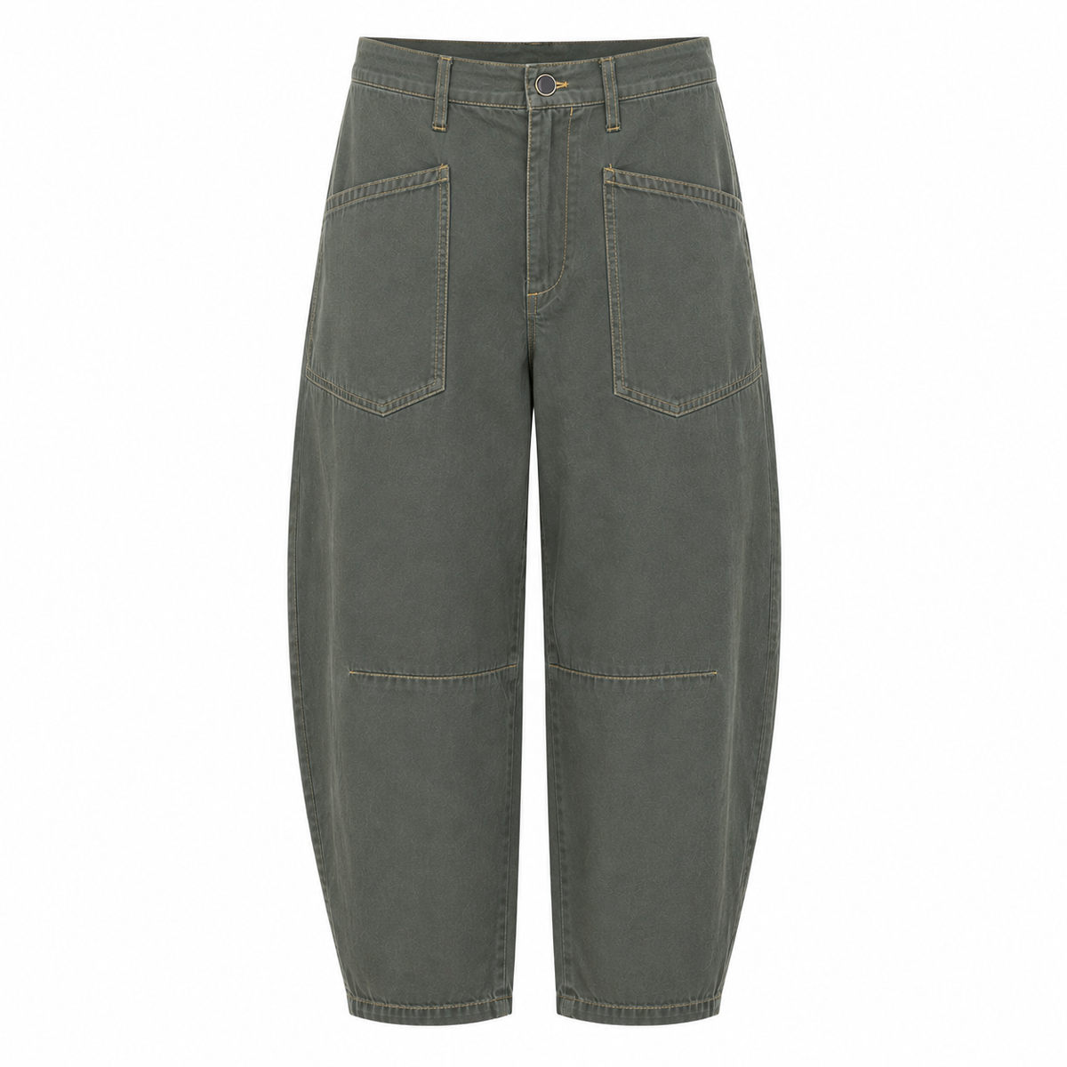 *AW26* Overdyed Barrel Workwear Dark Khaki Lightweight