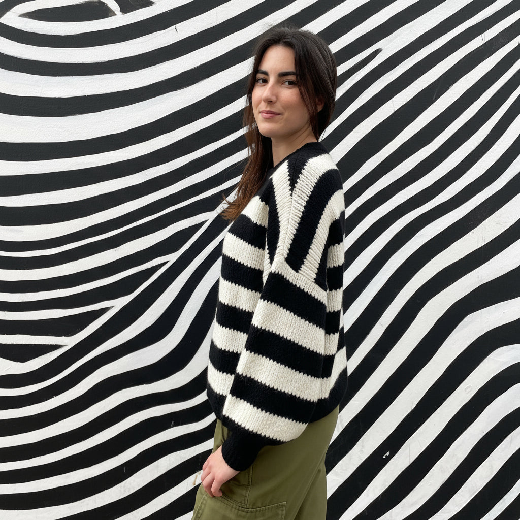 *NEW COLOUR* Black Stripe Jumper