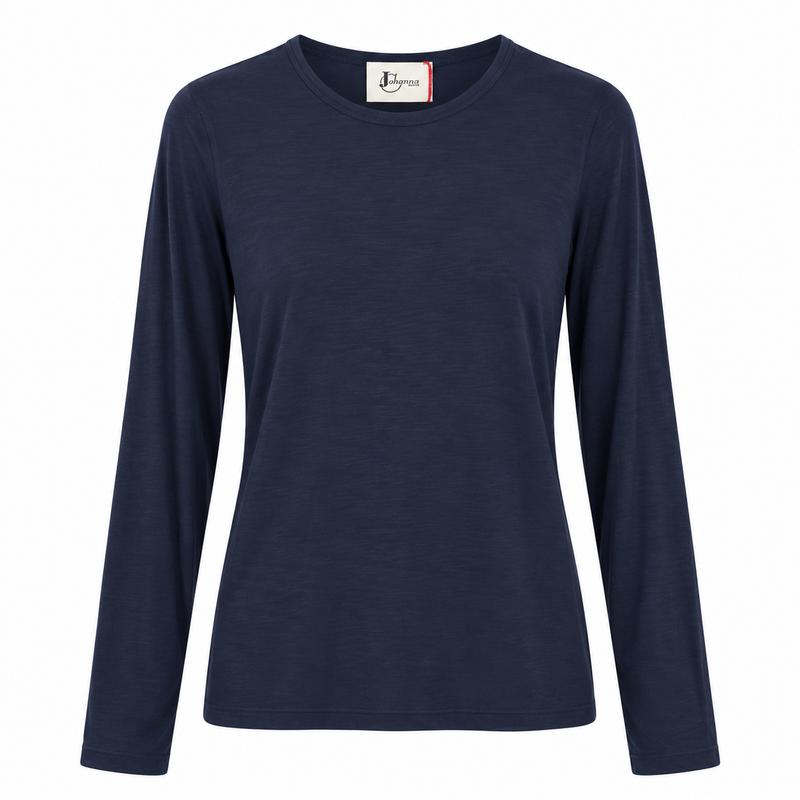 Navy Cashmere Layer Top
